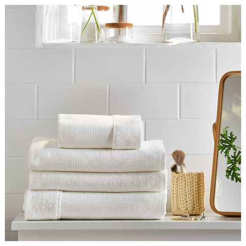 SALVIKEN Hand towel, white, 50x100 cm