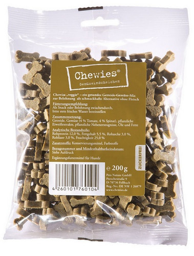 Chewies Dog Snack Vegetable Bones 200g