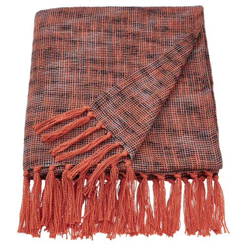 HÖSTAGILLE Throw, orange, 120x180 cm