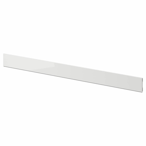 RINGHULT Plinth, high-gloss light grey, 220x8 cm