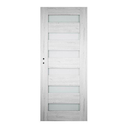 Non-rebated Internal Door Trame 70, right, silver oak