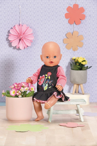 Zapf Doll Jeans Dress Outfit for Baby Born 43cm 3+