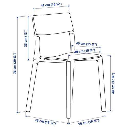 MELLTORP / JANINGE Table and 2 chairs, white/white, 75 cm