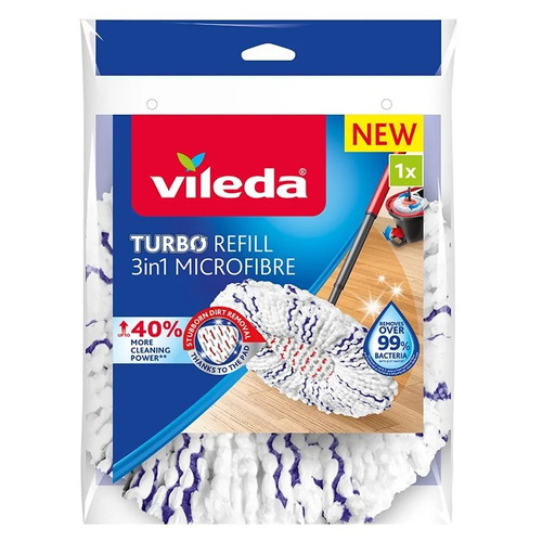 Vileda Refill for Mop Turbo 3in1 Microfibre