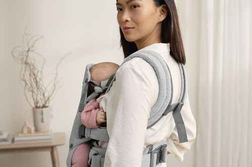 BABYBJORN Baby Carrier Harmony, Woven, Light grey mélange