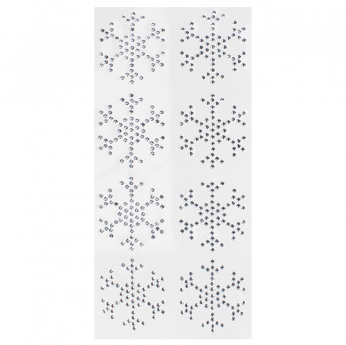 Christmas Crystal Stickers Snowflake 8pcs