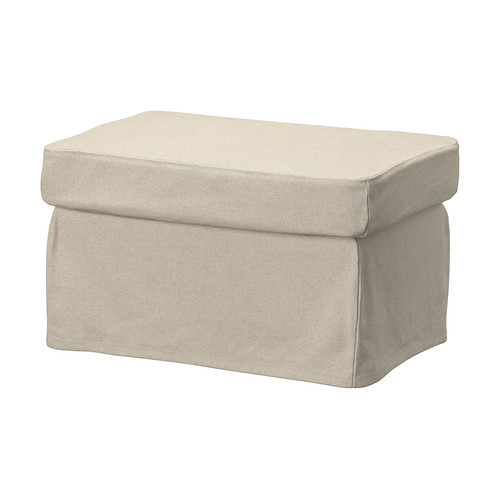 STRANDMON Slipcover for footstool, Risane natural