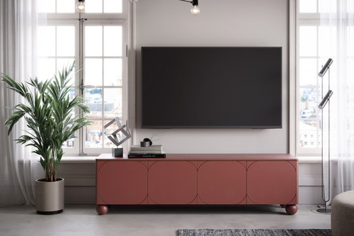 TV Cabinet Sonatia II 200 cm, with internal drawer, burgundy