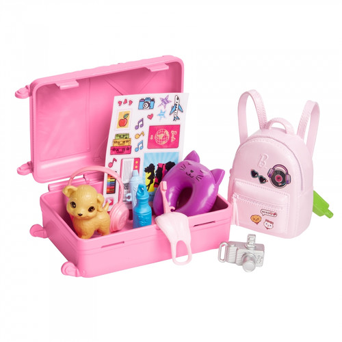 Barbie Doll And Accessories, 'Malibu' Travel Set HJY18 3+