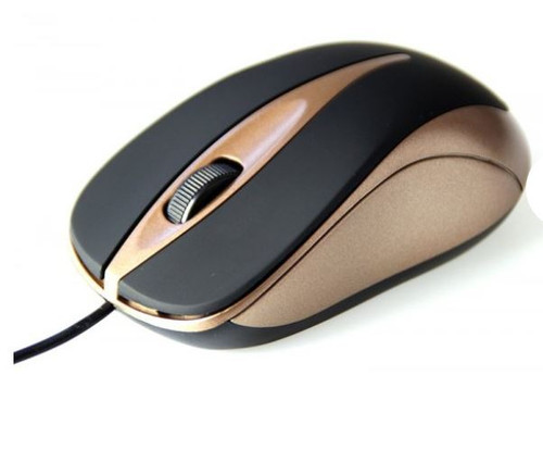 Media-Tech Optical Wired Mouse Plano, black-gold