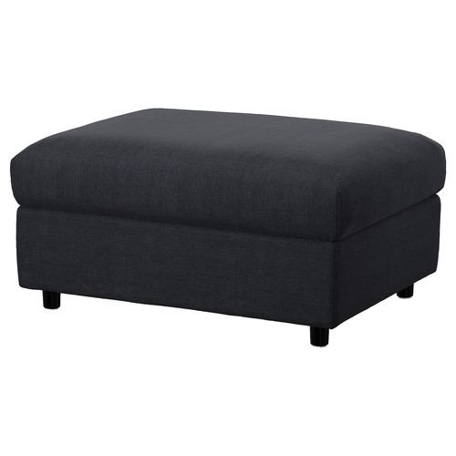 VIMLE Footstool with storage, Saxemara black-blue