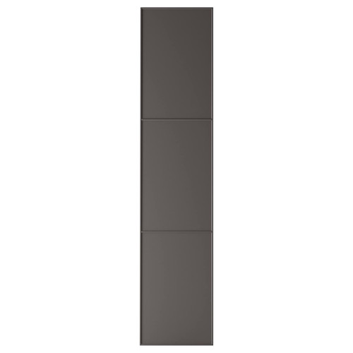 MERÅKER Door with hinges, dark grey, 50x229 cm