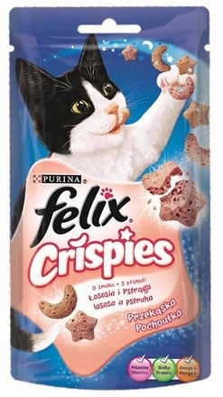 Felix Crispies Salmon & Trout Cat Treats 45g