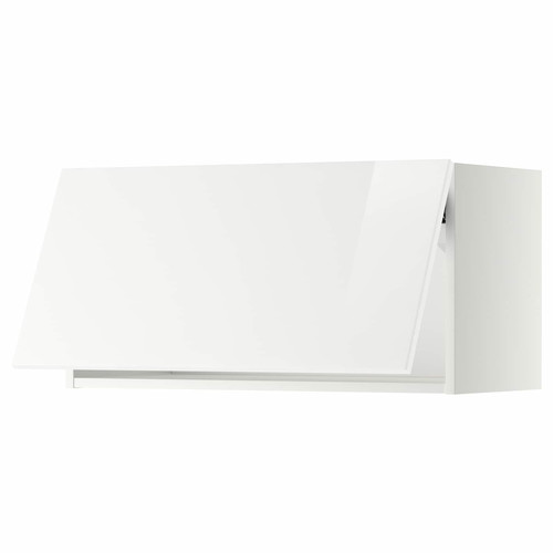METOD Wall cabinet horizontal w push-open, white/Ringhult white, 80x40 cm