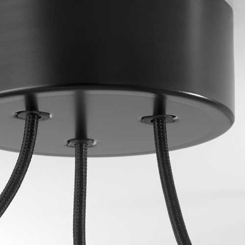 BENGTSBOL Pendant lamp with 3 lamps, black