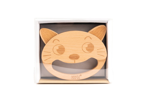 iWood Wooden Rattle Cat 6m+