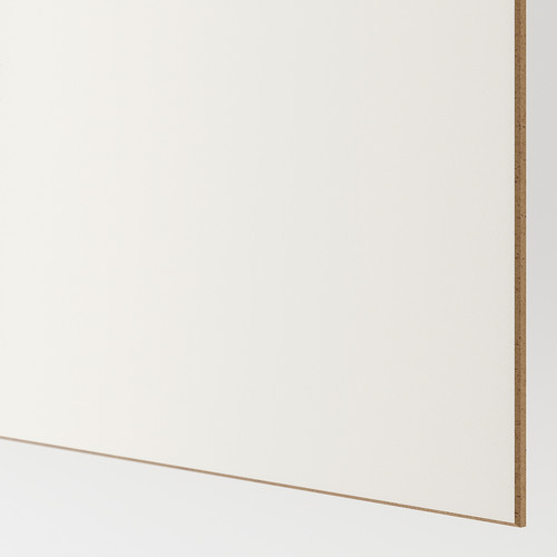 MEHAMN Pair of sliding doors, double sided/white stained oak effect white, 150x201 cm