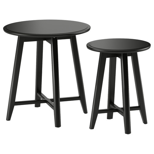 KRAGSTA Nesting tables, set of 2, black