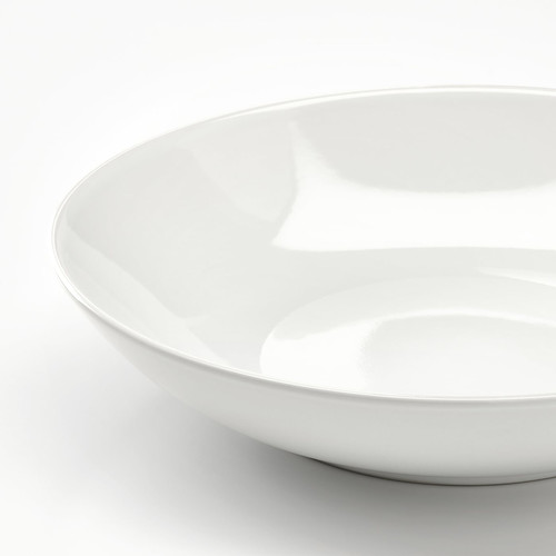 GODMIDDAG Deep plate, white, 23 cm, 4-pack