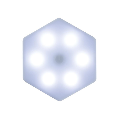 Set of 6 Wall Lamps Hexagonal 8.5x7.5cm, battery-powered