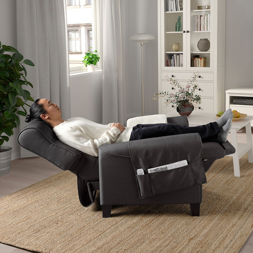 MUREN Recliner, Remmarn dark grey