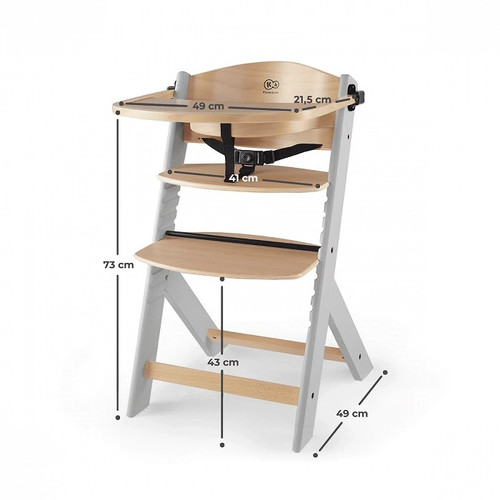 Kinderkraft Highchair High Chair ENOCK, natural-grey