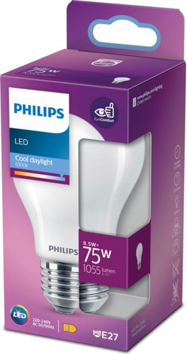 Philips LED Bulb Glass A60 E27 1055 lm 6500 K