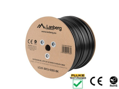 Lanberg Outdoor LAN Cable UTP Solid Cable Cat.5E 305m CU gel-filled