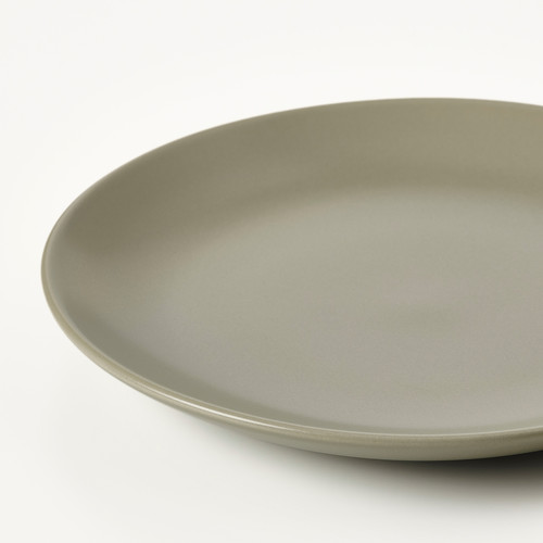 FÄRGKLAR Side plate, matt green, 20 cm, 4 pack