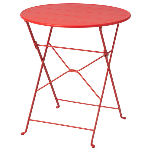 SUNDSÖ Table, outdoor, orange, 65 cm