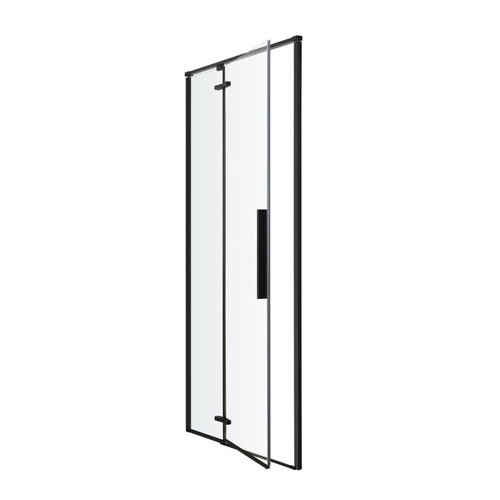 GoodHome Shower Door Ezili 90 cm, black/transparent