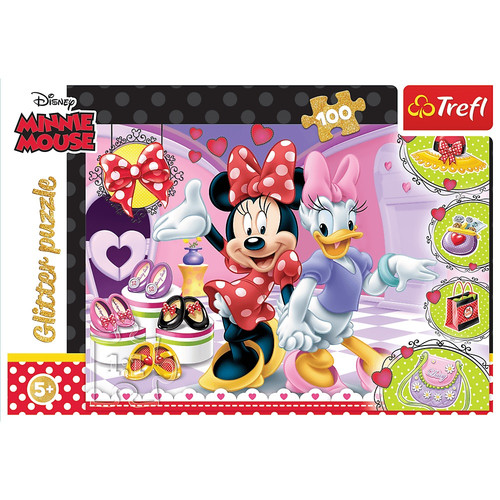 Trefl Children's Glitter Puzzle Disney Minnie Mouse 100pcs 5+