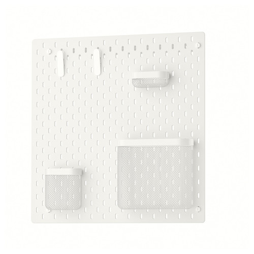 SKÅDIS Pegboard combination, white, 56x56 cm