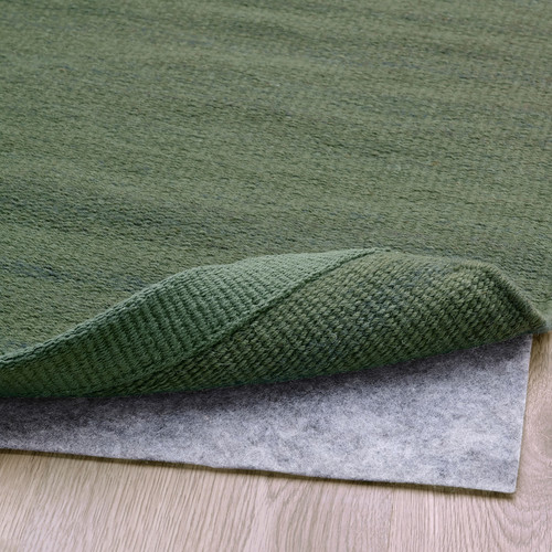 TIDTABELL Rug, flatwoven, green, 170x240 cm