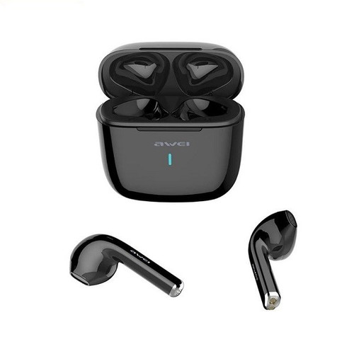 AWEI Bluetooth Headphones Earphones 5.0 T26 TWS + dock station, black