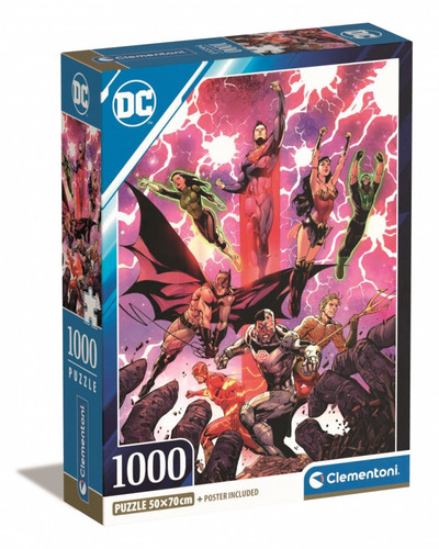 Clementoni Jigsaw Puzzle Compact DC Comics Justice League 1000pcs 10+