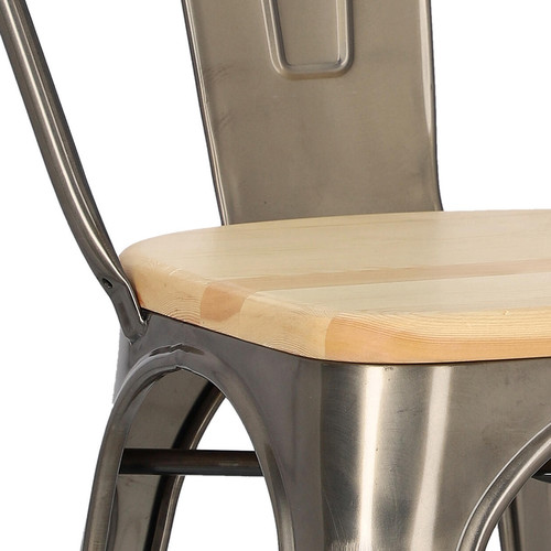 Chair Paris Wood, metallic, pine natural