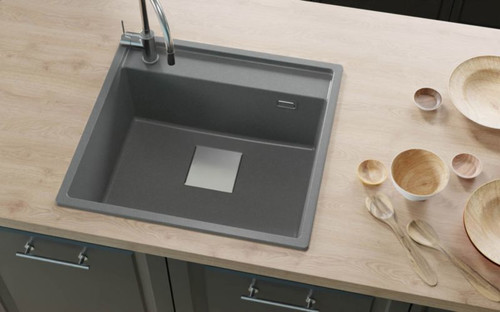 Qube Sink 1-bowl, titanium