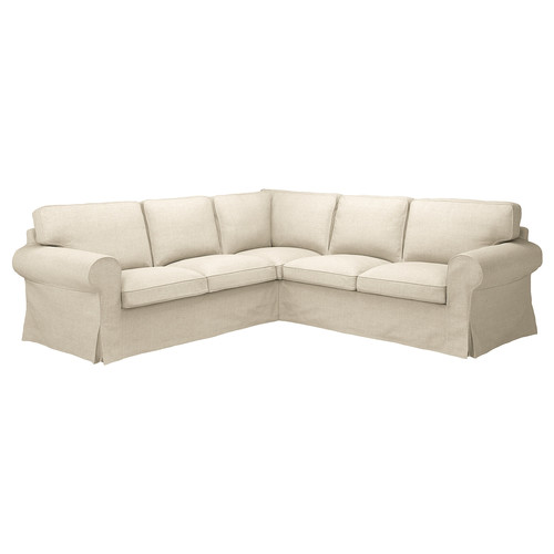 EKTORP Corner sofa, 4-seat, Kilanda light beige