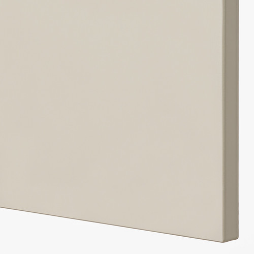 METOD Corner base cab w pull-out fitting, white/Havstorp beige, 128x68 cm