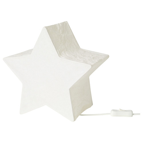 STRÅLA Table lamp, star-shaped/white, 25 cm