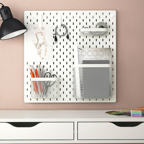 SKÅDIS Pegboard combination, white, 56x56 cm