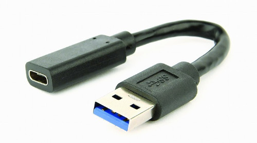 Gembird USB 3.1 AM to Type-C female Adapter Cable, 10 cm, black