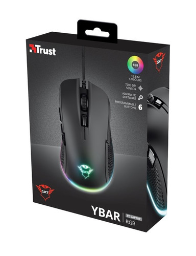 Trust Optical Wired Gaming Mouse GXT 922 YBAR RGB, black