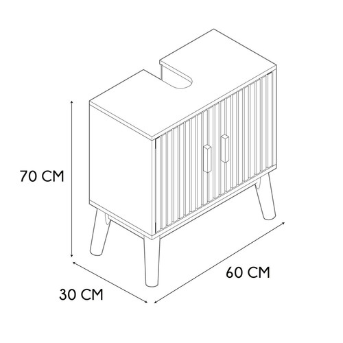 Wash-Basin Cabinet Under Sink Cabinet Klaus, natural