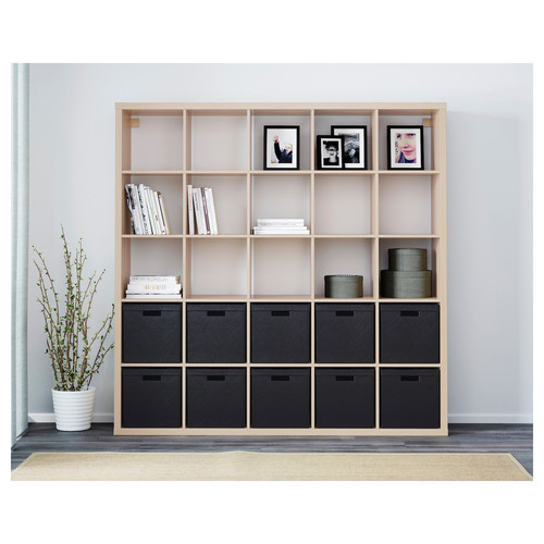 KALLAX Shelving unit, white stained oak effect, 182x182 cm