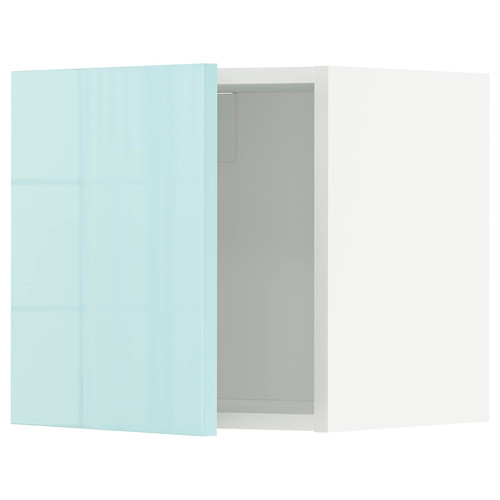 METOD Wall cabinet, white Järsta/high-gloss light turquoise, 40x40 cm