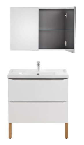 Bathroom Mirrored Wall Cabinet GoodHome Imandra 80x60x15cm