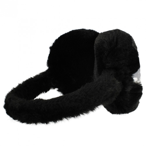 Plush Earmuffs Star, black