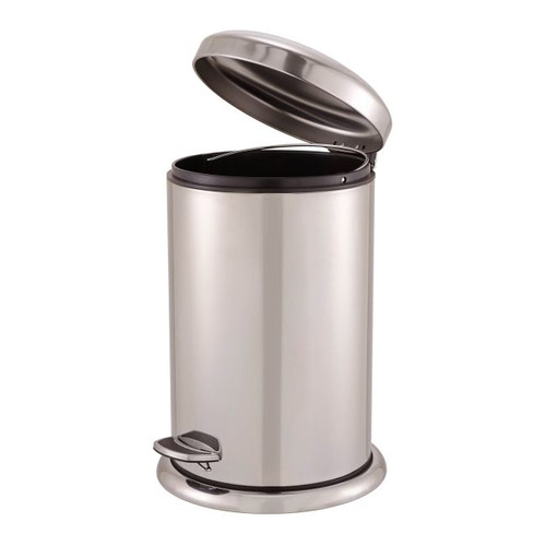 GoodHome Bathroom Waste Bin Korana 10 l, chrome